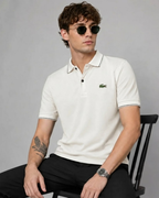 Crocodile Contrast Collar Polo
