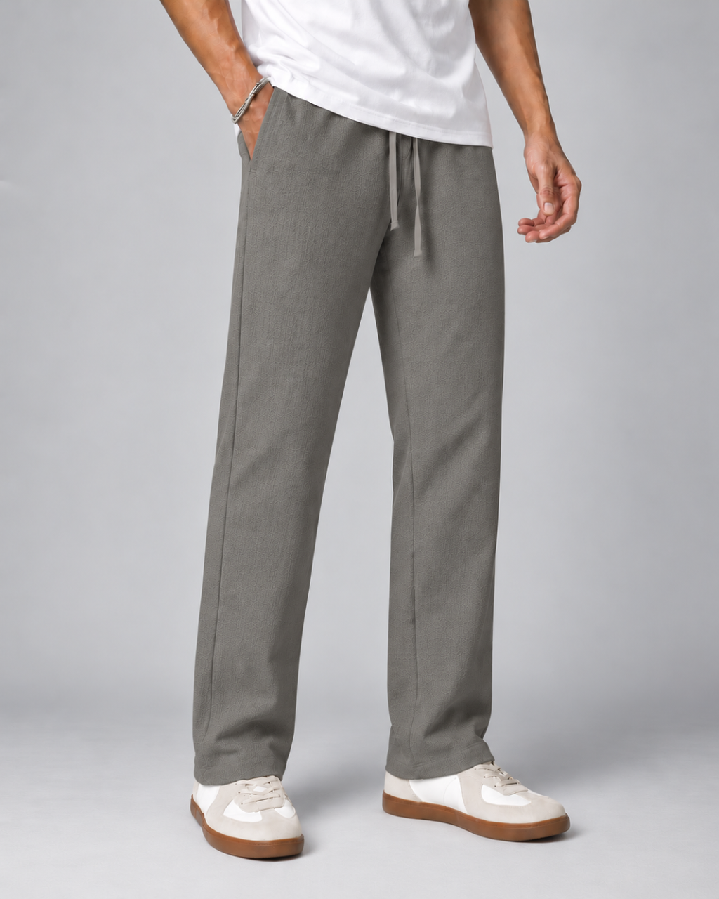 Linen Lycra Straight Fit Pants