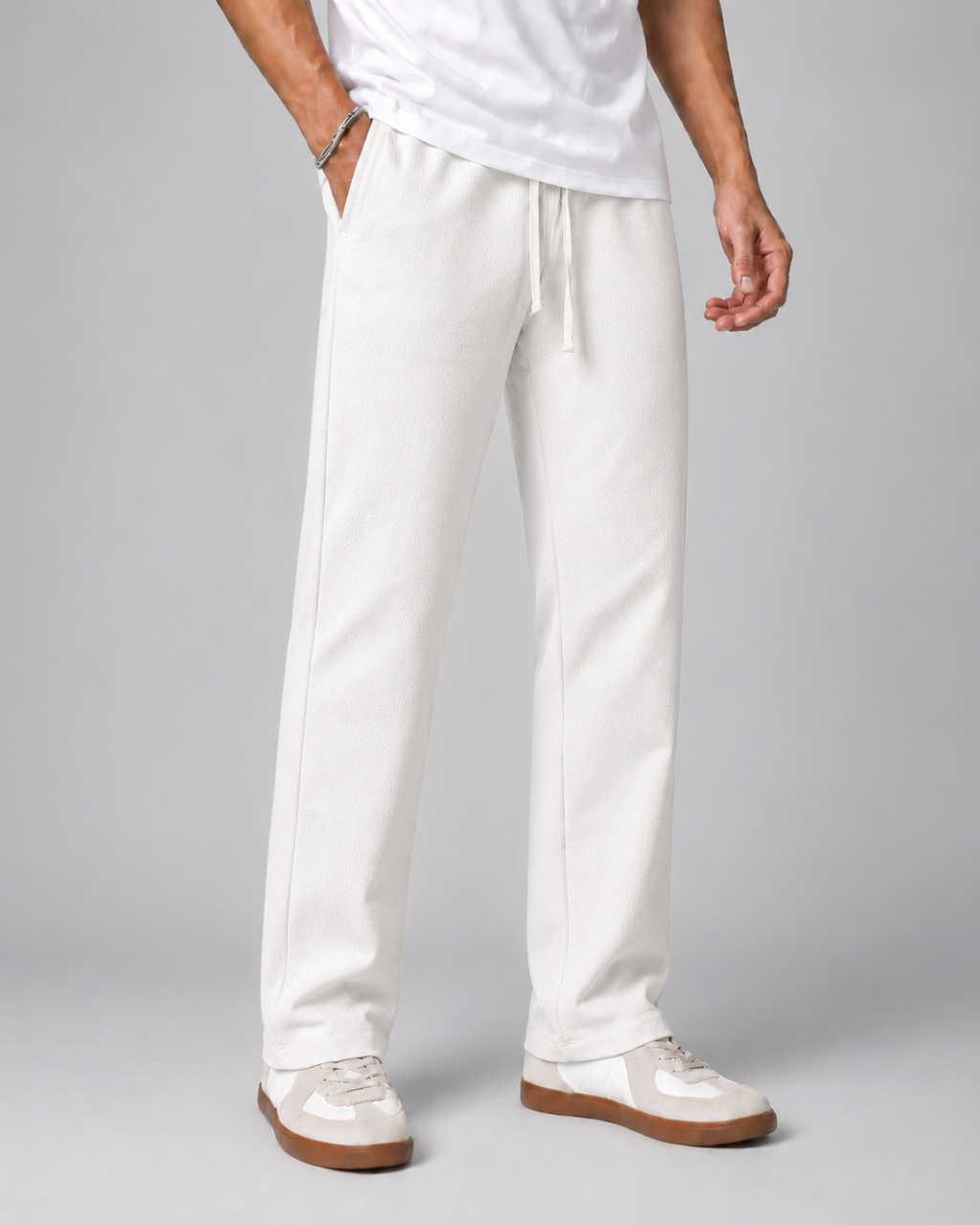 Linen Lycra Straight Fit Pants