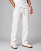 Linen Lycra Straight Fit Pants