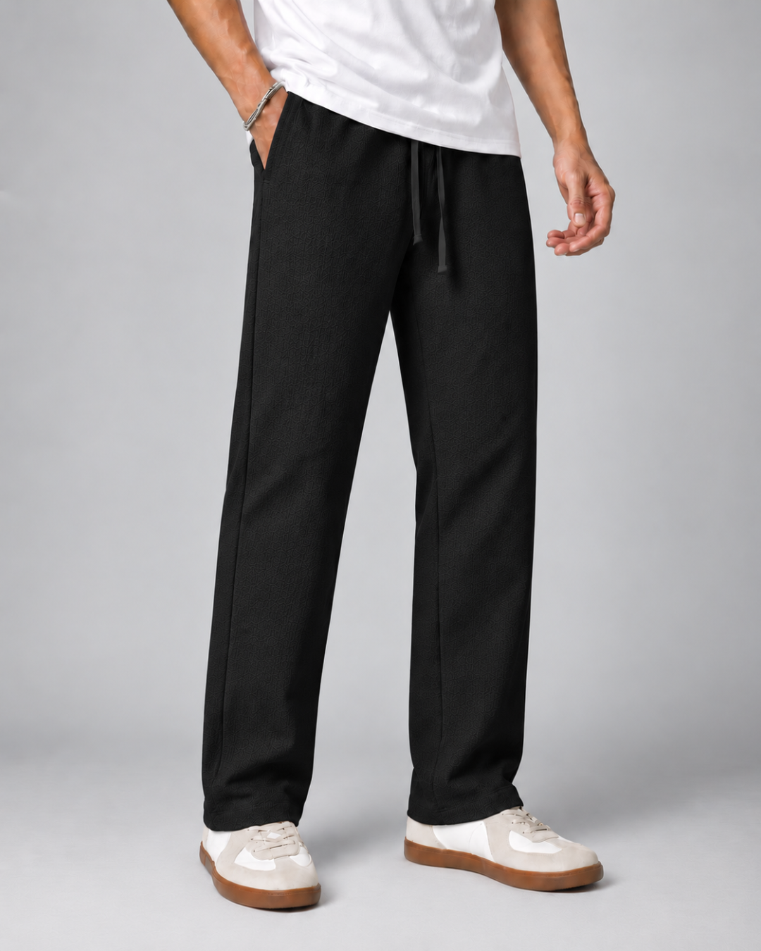 Linen Lycra Straight Fit Pants