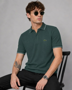 Crocodile Contrast Collar Polo